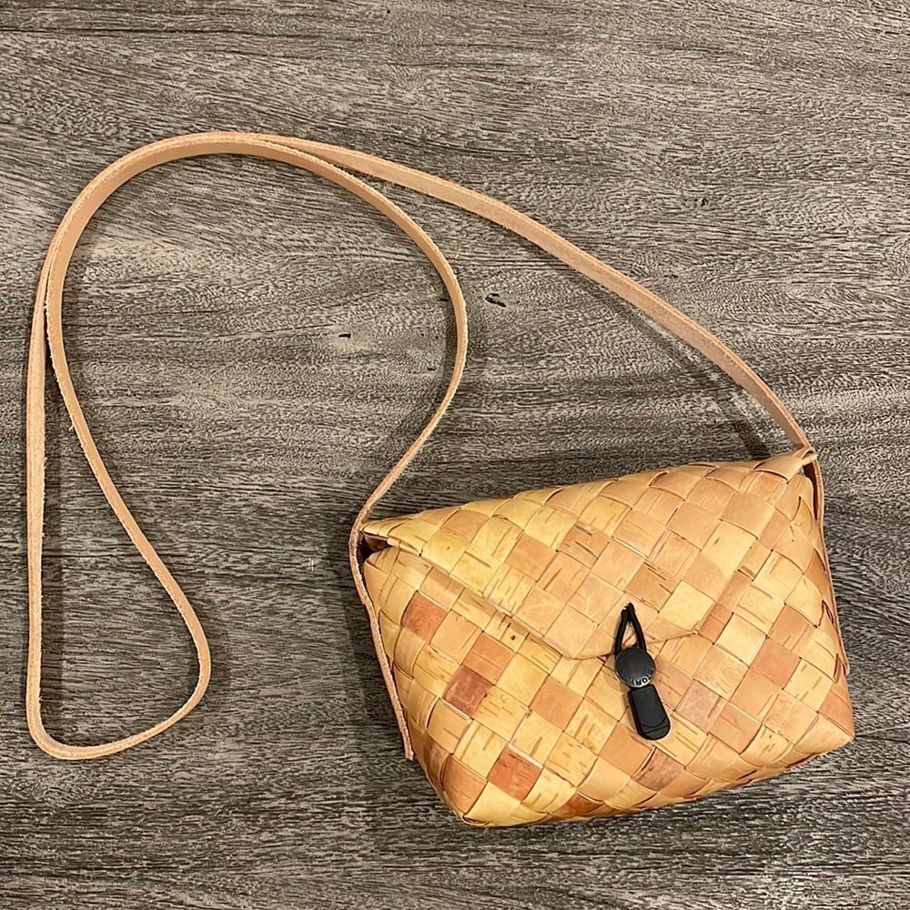 Birch Bark Crossbody Purse Handmade In Finland